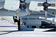 A ski-equipped Hercules LC-130 refuels in Antarctica