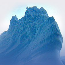 image of a drifting iceberg
