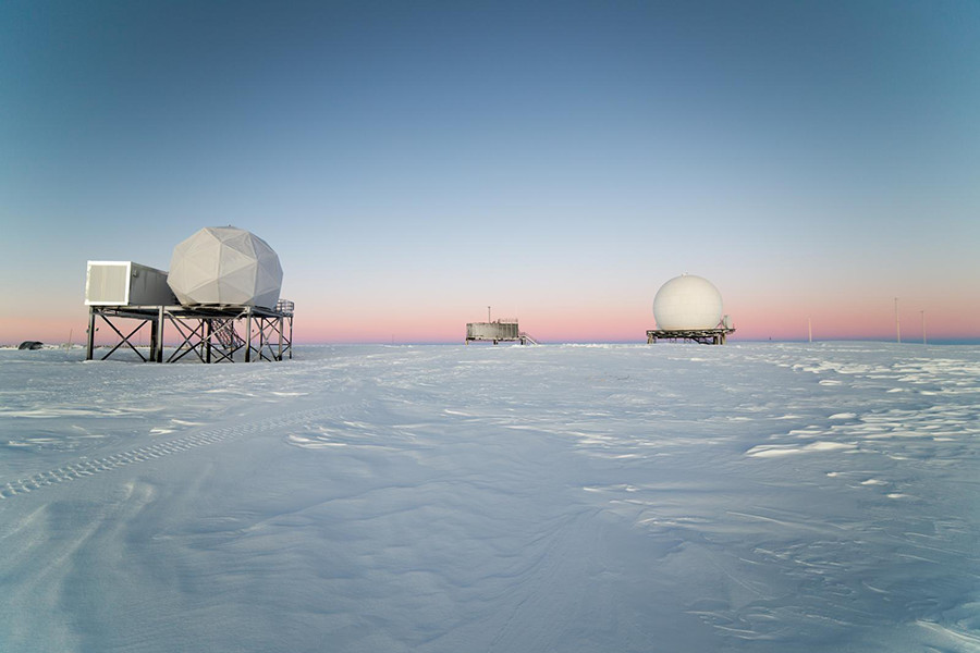 The 9 Meter Radome at Amundsen-Scott South Pole Station.