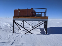 CosRay platform between the station and ARO. Photo by Sheryl Seagraves.