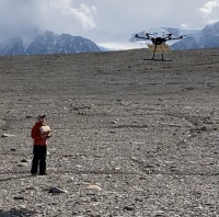 Mapping shallow groundwater in Taylor Valley. Photo by Anna Talucci.
