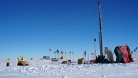 The 4-Inch Drill near South Pole Station. Photo by Mike Waszkiewicz.
